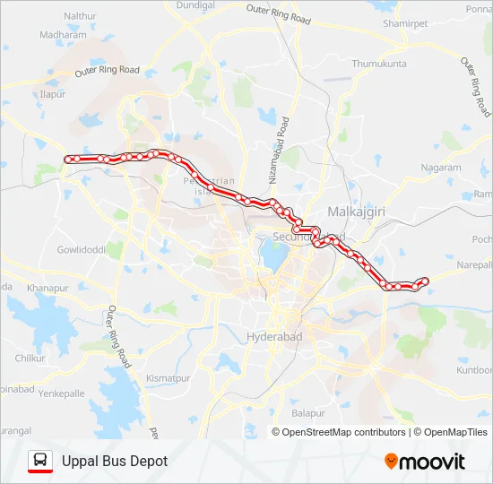 18/219 Bus Line Map