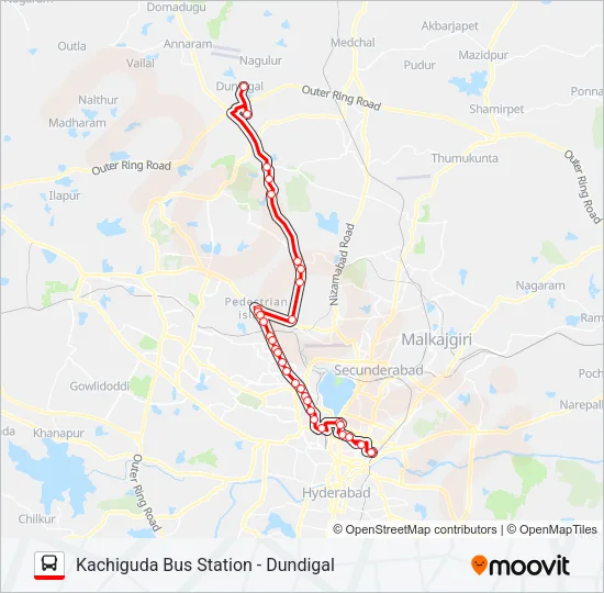 83J/230 Bus Line Map