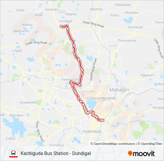 83J/230 Bus Line Map