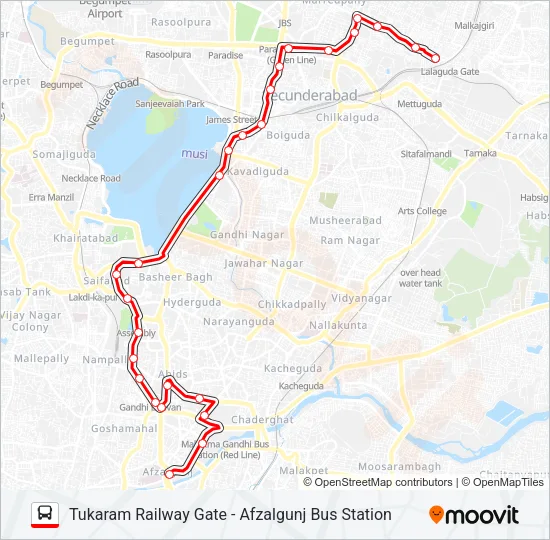 38 Bus Line Map