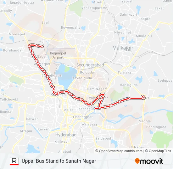 113S Bus Line Map