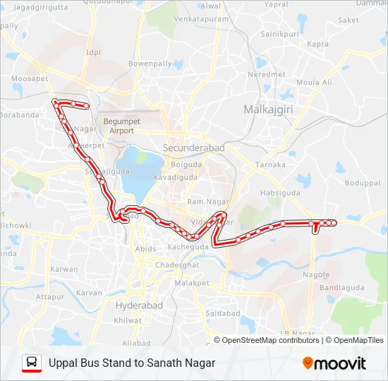 113S Bus Line Map