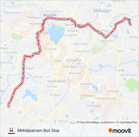 49/250M Bus Line Map