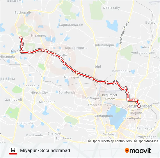 224/226 Bus Line Map
