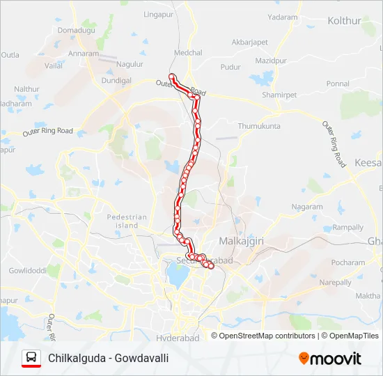 235G Bus Line Map