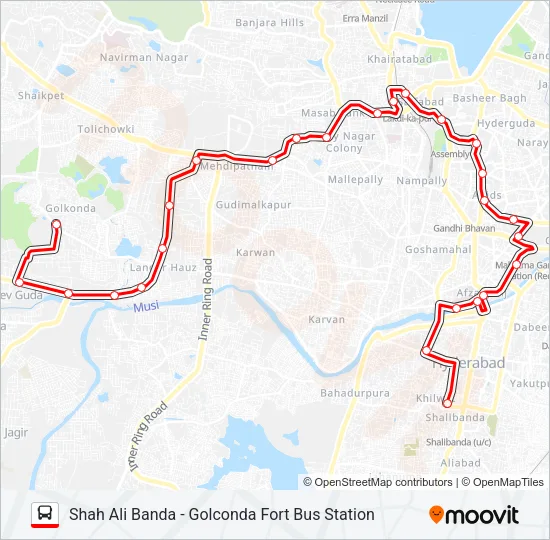 66G Bus Line Map