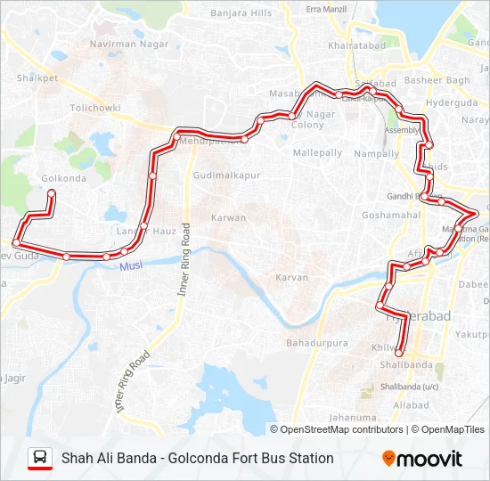 66G Bus Line Map