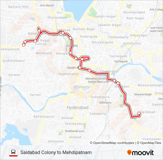 153 Bus Line Map