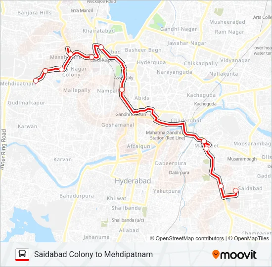 153 Bus Line Map
