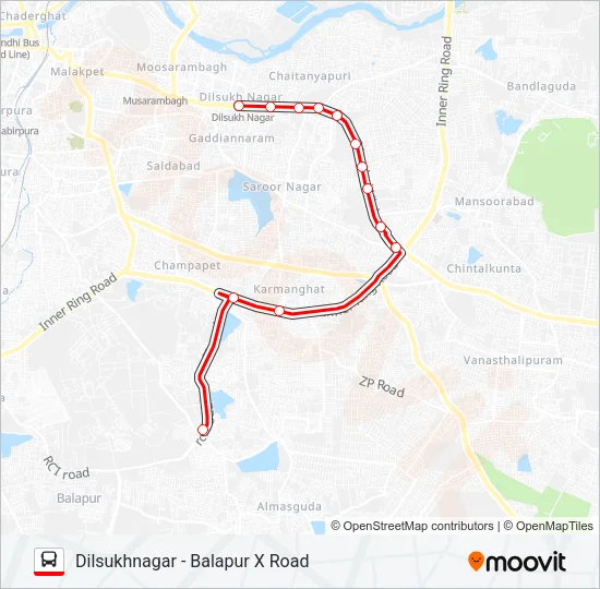 100X Bus Line Map