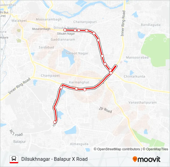100X Bus Line Map