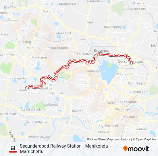47YD Bus Line Map