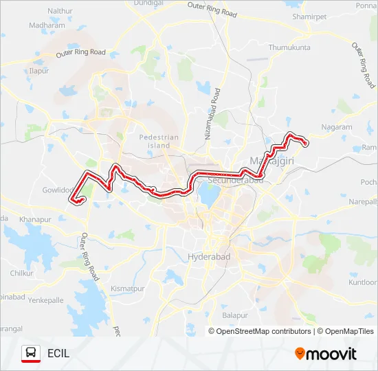 38S/47LW Bus Line Map