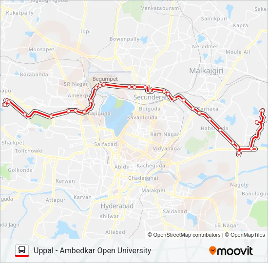 47U Bus Line Map