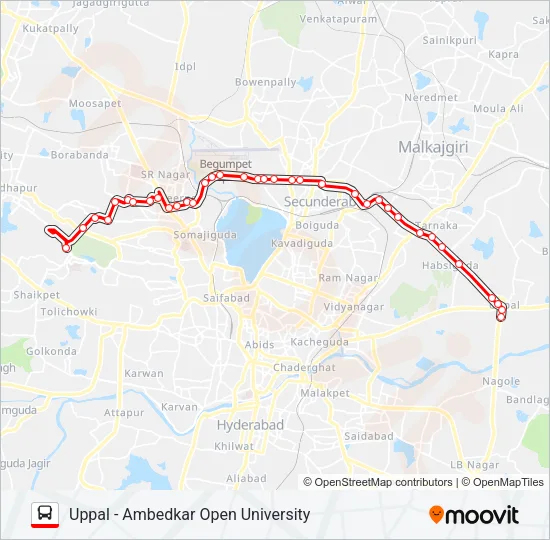 47U Bus Line Map