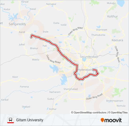 300D/216 bus Line Map