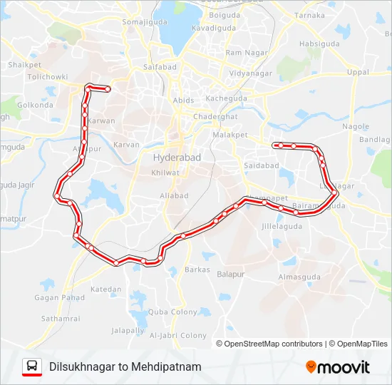 300D Bus Line Map
