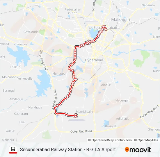 5K/251 Bus Line Map