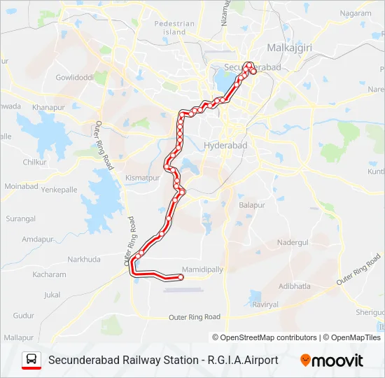 5K/251 Bus Line Map