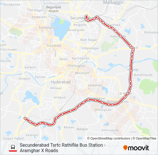 300A Bus Line Map