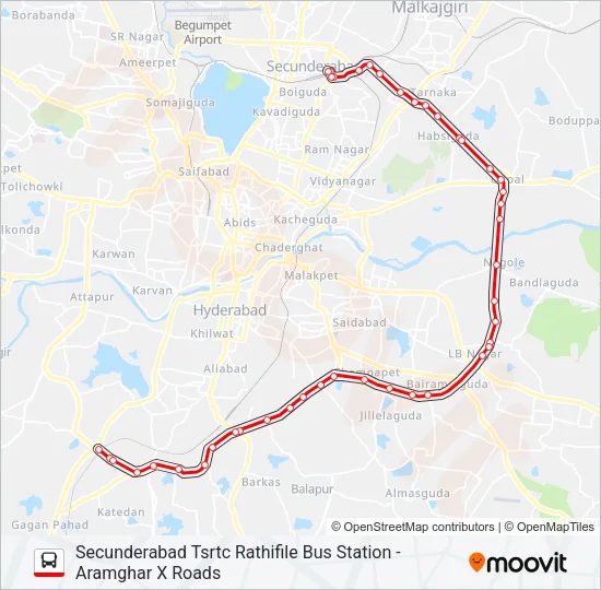 300A Bus Line Map