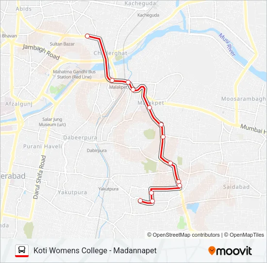 106 Bus Line Map