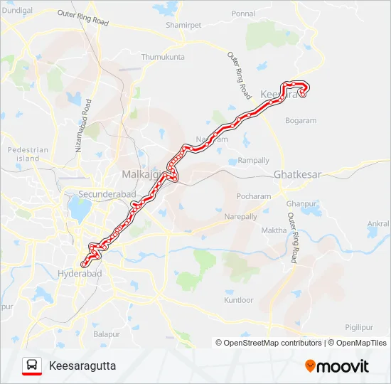 3K/242 Bus Line Map