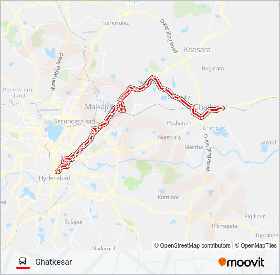 3K/281 Bus Line Map