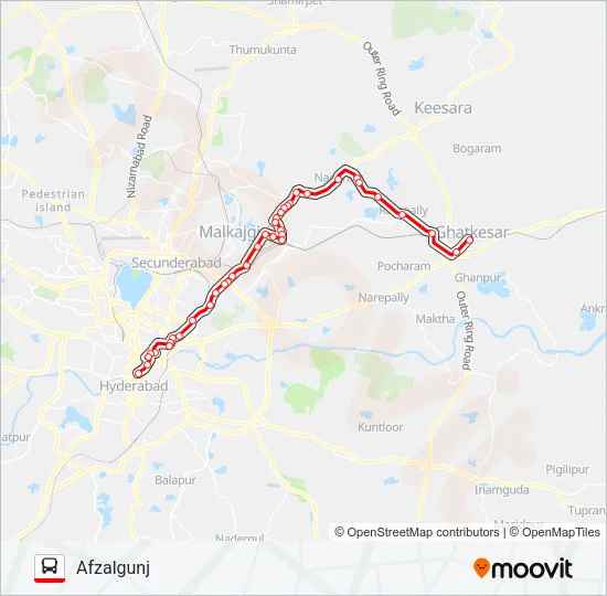 3K/281 Bus Line Map