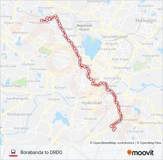 102/9F Bus Line Map
