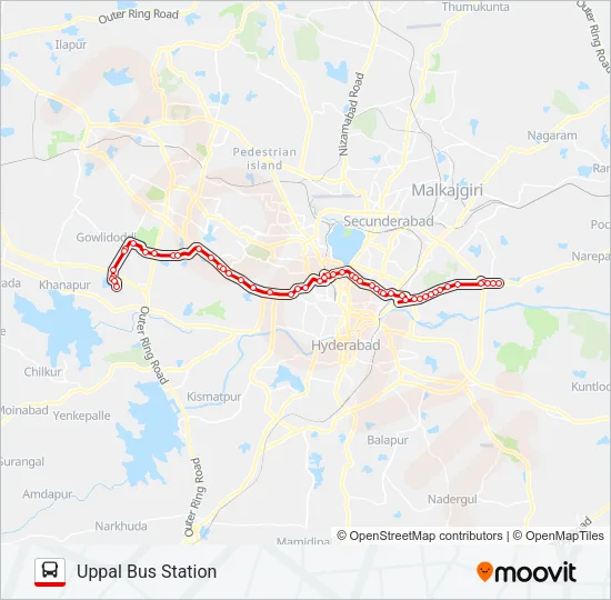 113MG Bus Line Map