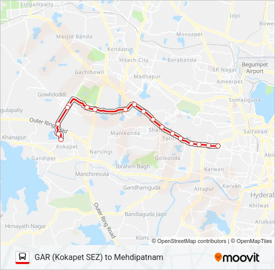 116MG Bus Line Map