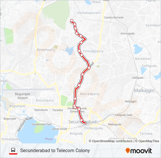 23T bus Line Map