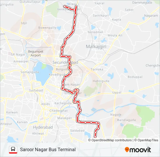 21W/107VP Bus Line Map