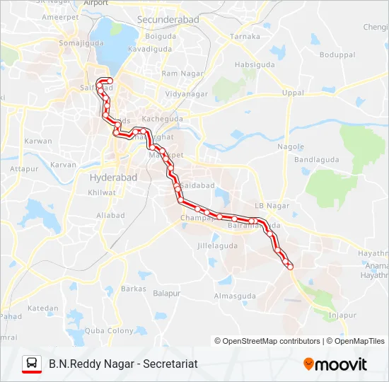93B Bus Line Map