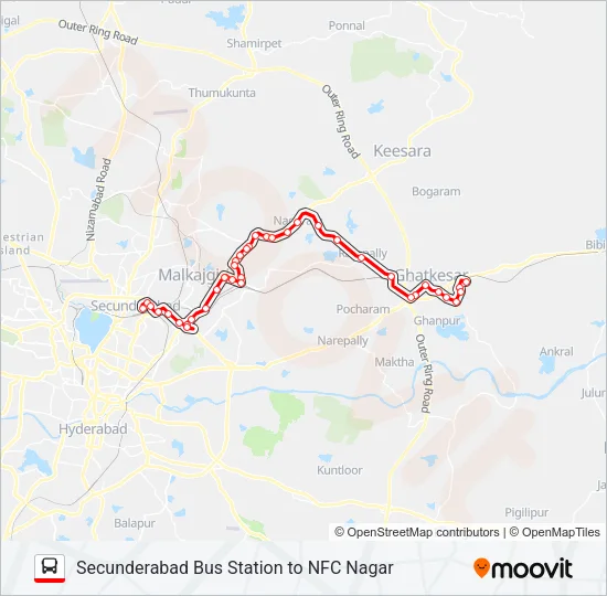 281 Bus Line Map