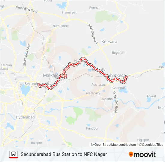 281 Bus Line Map