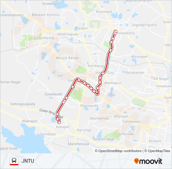 195G bus Line Map