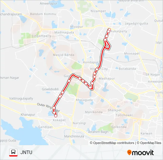 195G Bus Line Map