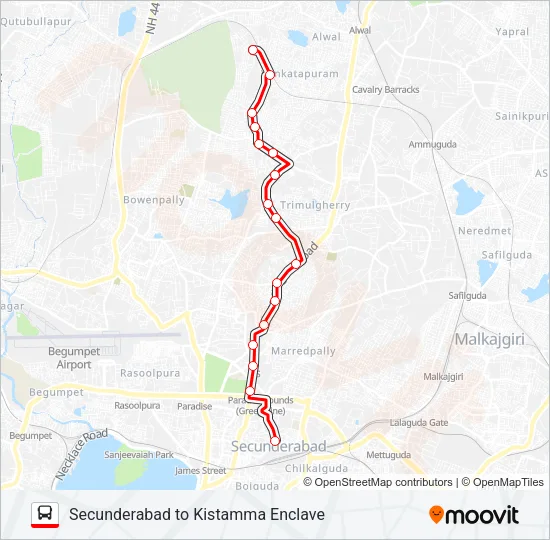 23K Bus Line Map