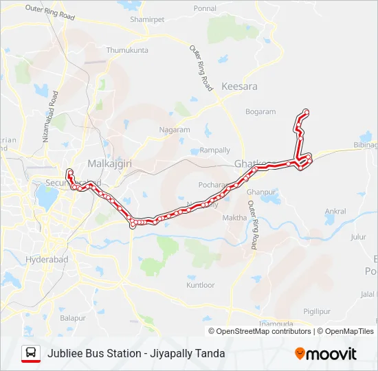 245/494 Bus Line Map