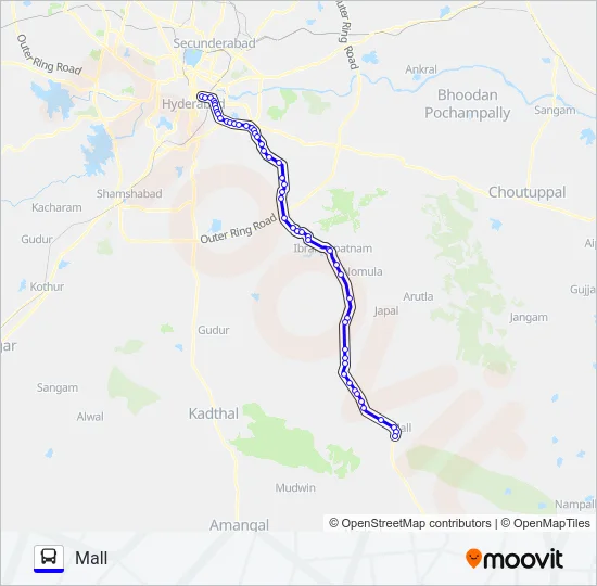 500 EXPRESS Bus Line Map