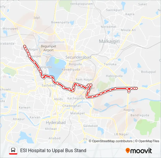 113EC Bus Line Map
