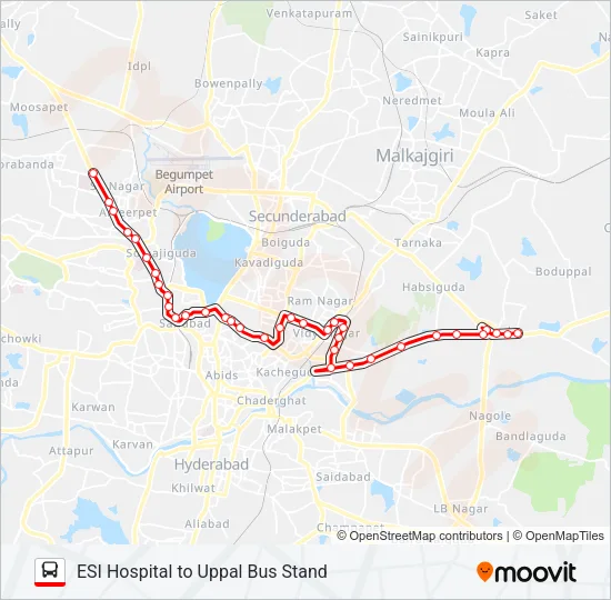113EC Bus Line Map