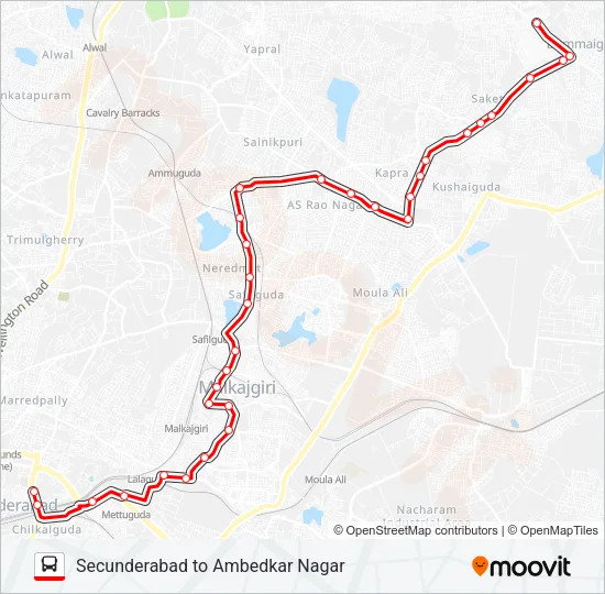 16D Bus Line Map