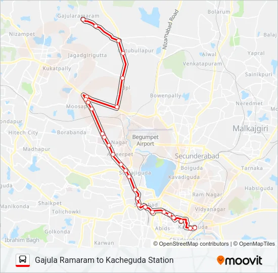 83J/171K Bus Line Map