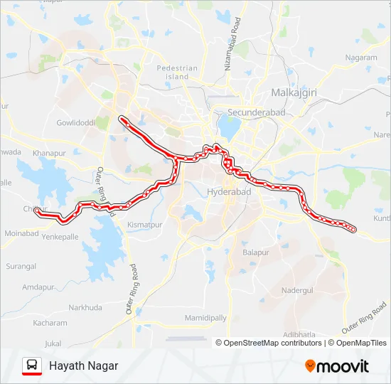 156/288D Bus Line Map