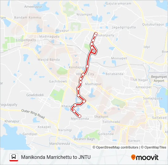 192J Bus Line Map