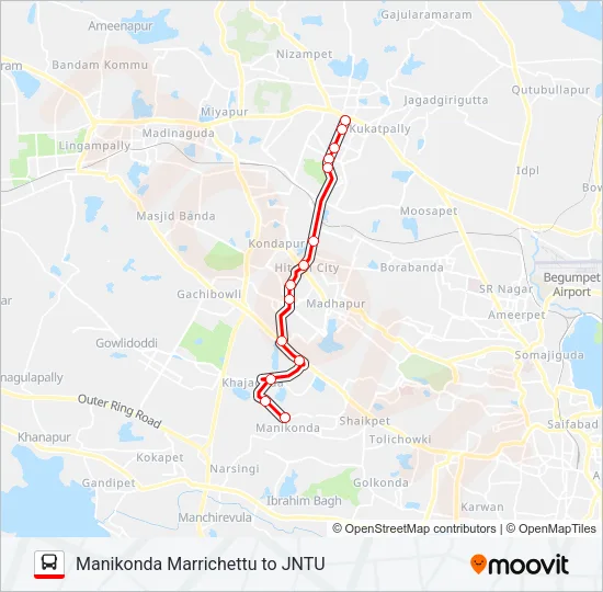 192J Bus Line Map