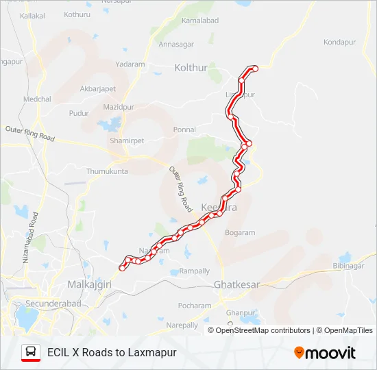498 Bus Line Map